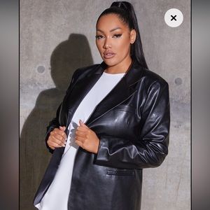 PrettyLittleThing faux leather jacket